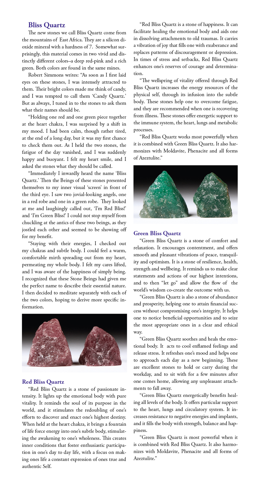A-Z Crystal & Mineral Information with Metaphysical Properties